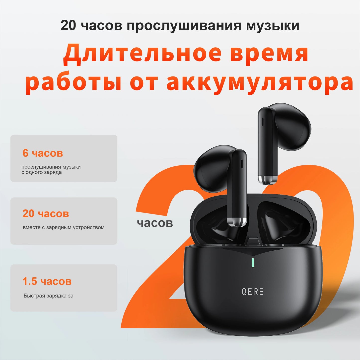 Bluetooth Wireless Headphones,QERE E28,NEW TWS 5.3,HD Microphone,HIFI Earphones,13m Driver,60ms Low Latency,4 Mics+ENC Call