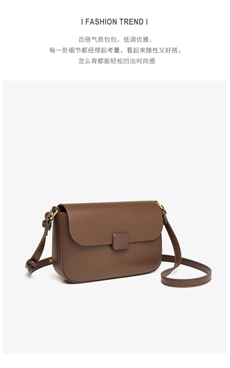 Luxury handbags female crossbody bags Tofu small square shoulder bag, Women bags new fashion 2025 genuine cowhide leather satchel