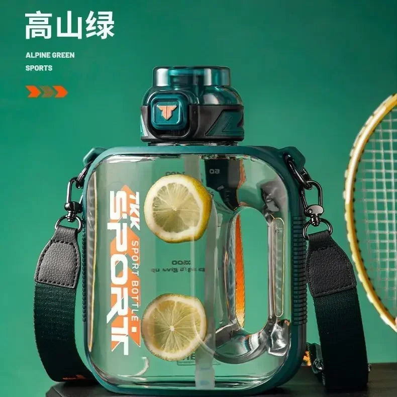 Big Capacity Sports Bottle New Tritan Water Kettle Drink Bottles Outdoor Fitness Space Cup GYM Kettle BPA FREE 1L/1.6L/2L