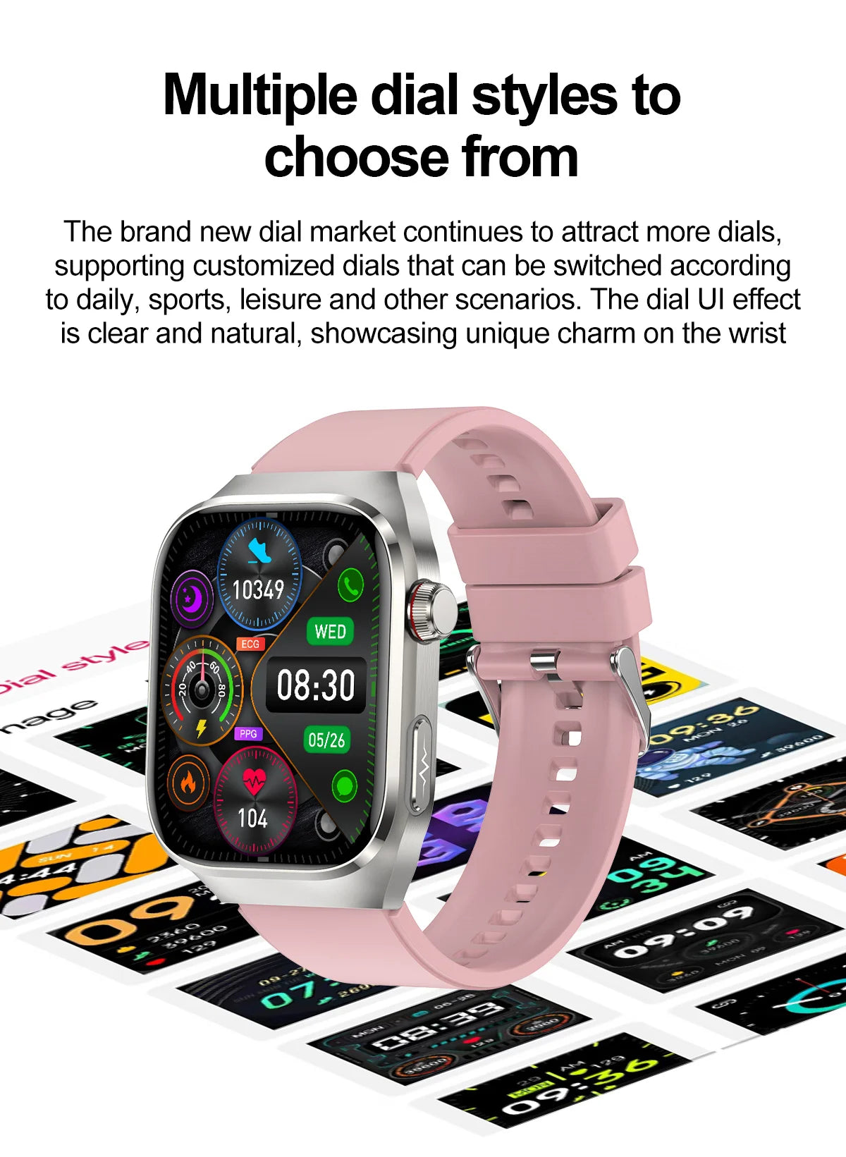 2025 New Three Highs Blood Pressure Smartwatch ECG Uric Acid Heart Rate Clock Body Analysis Health Monitoring Watches