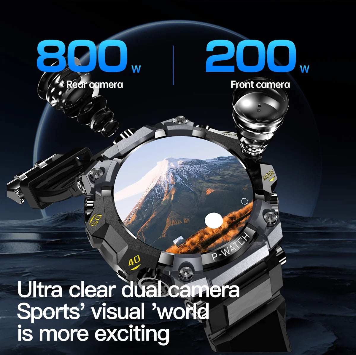 Q668 Smart Watch Android 4G LTE Smartwatch Men IP68 waterproof 800W Dual Camera Amoled GPS WIFI Multi sport mode Download Apps