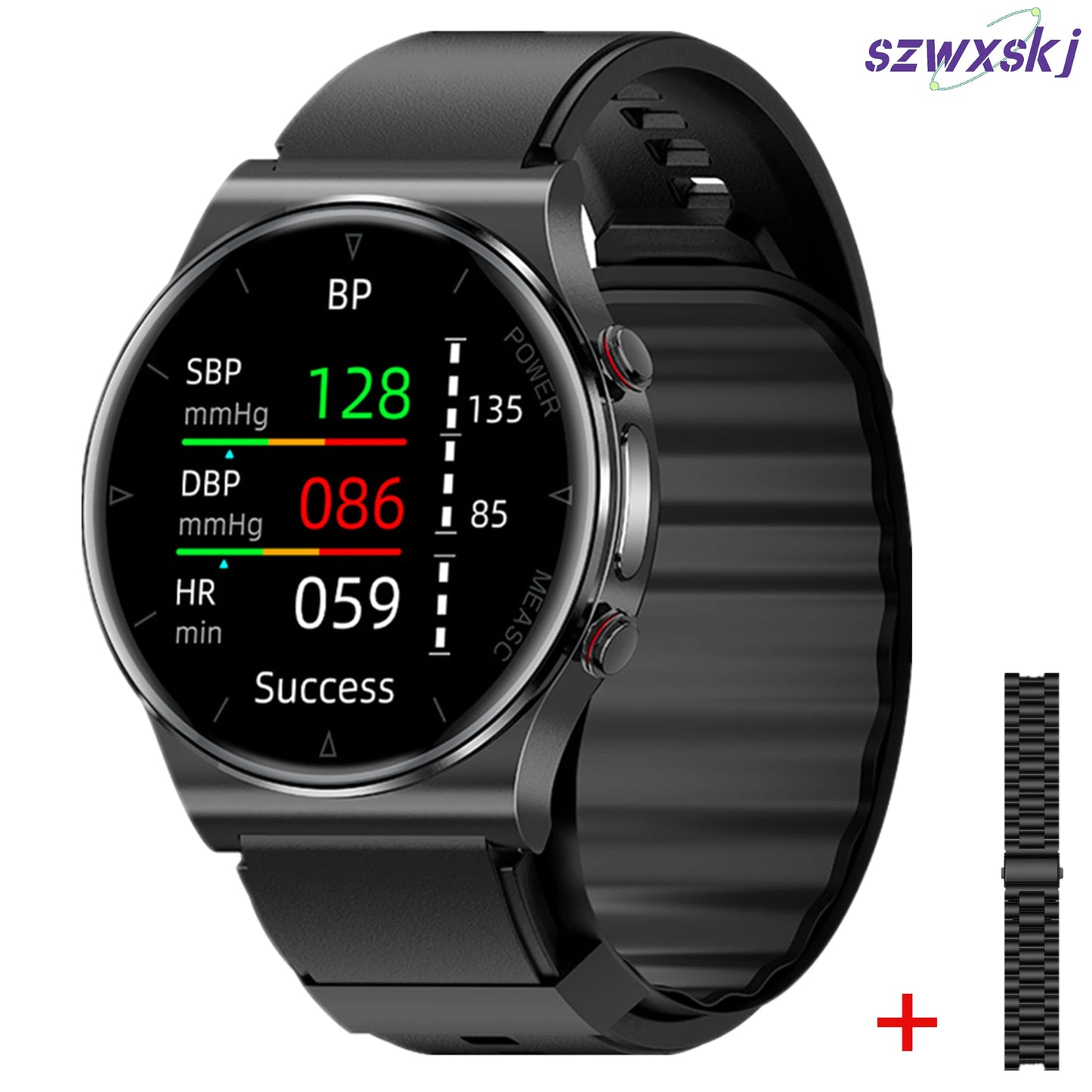 P70 Smart Watch Air Pressure Pump Blood Pressure Medical Grade ECG+PPG Heart Rate Blood Pressure Measurement Elder Health Watch