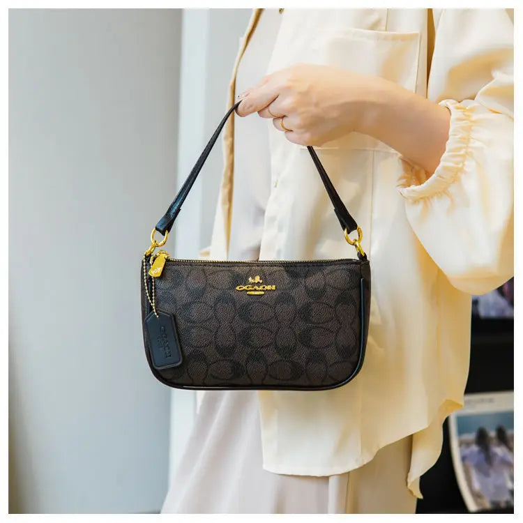 Ladies Classic Geometry Pattern Multifunctional Crossbody Bag 2025 Women's Handbag Fashionable Printed Shoulder Bag PU Leather