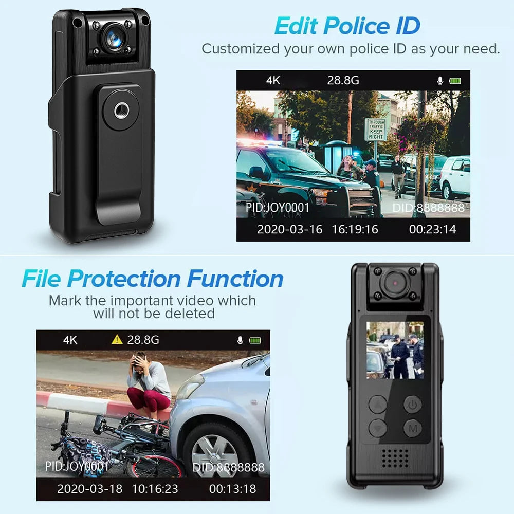 Ultra HD 4K Mini Camera WiFi Portable Small Digital Video Recorder Police BodyCam Infrared Night Vision Miniature Camcorder L10