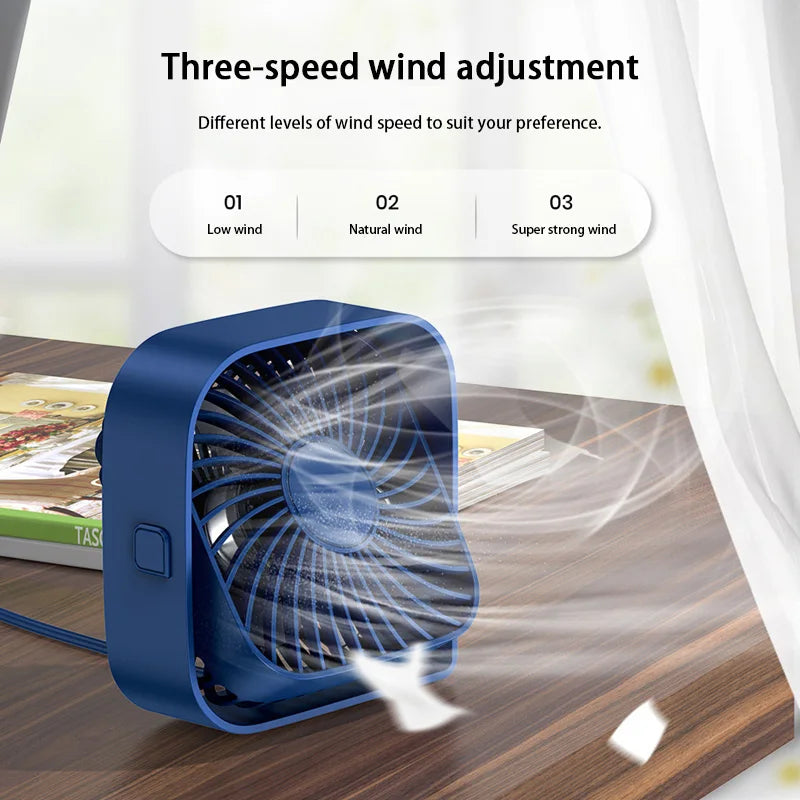 Mini Desktop Fan Battery-Free Quiet USB Powered Office Desk Fan Small Portable Plastic Electric Fan for Home And Office Use