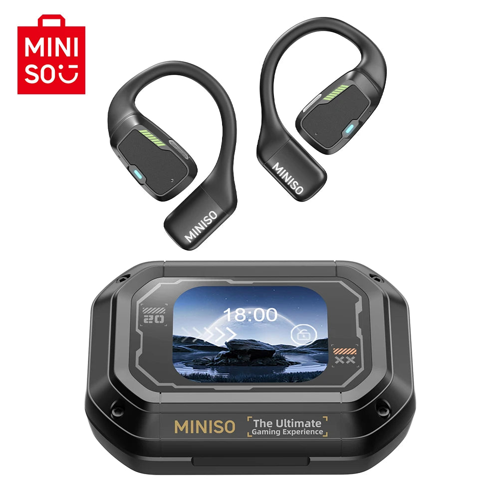MINISO M98 True Wireless Open Ear Earbuds Bluetooth 5.4ears,13mm Dynamic Driver OWS Ears heads Gaming Headset Super Long Endure