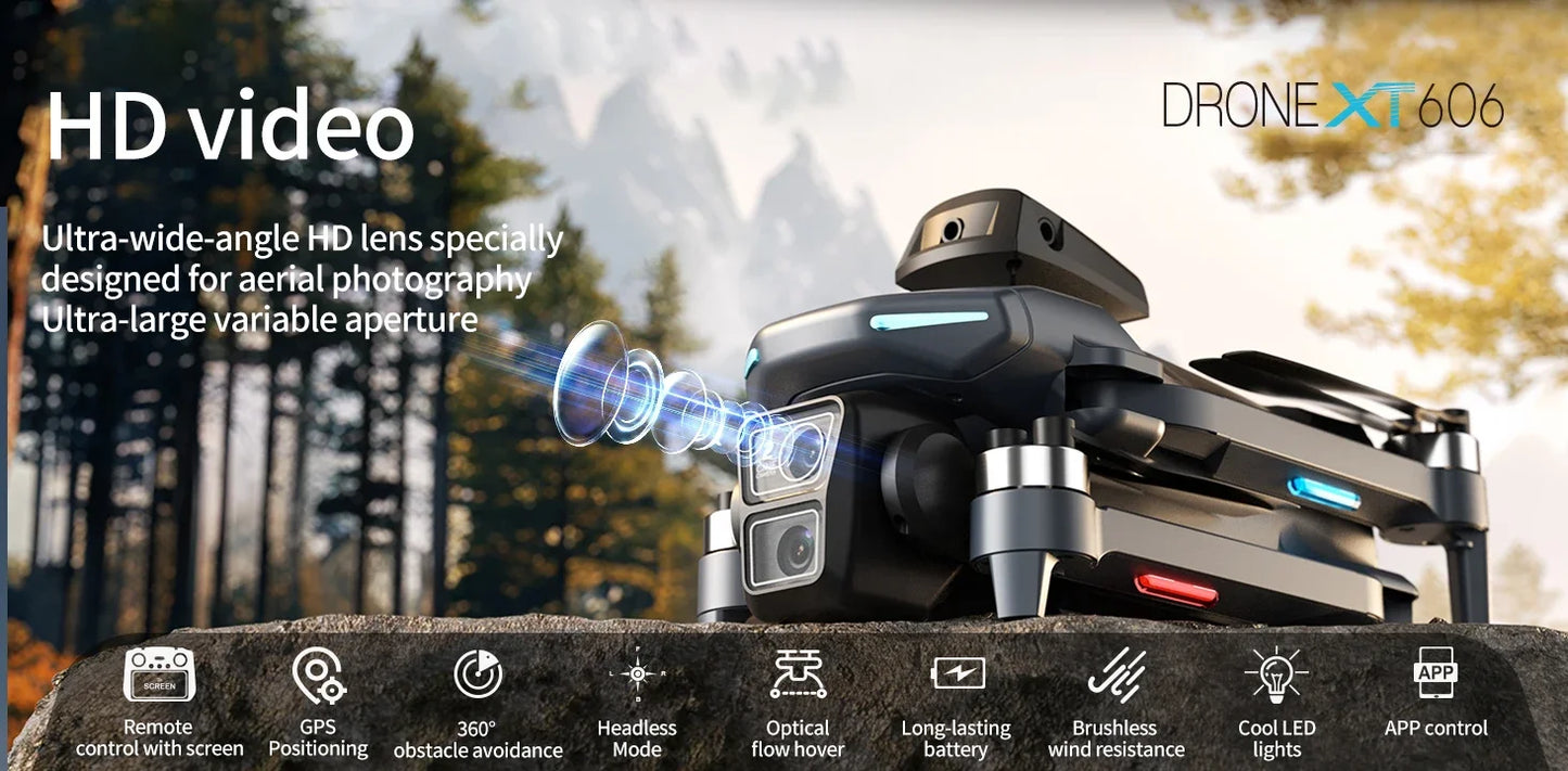 XIAOMI NEW XT606 GPS Drone 8K HD Professional dual camera 5G WIFI FPV Obstacle Avoidance Brushless RC Quadcopter Drone toy MIJIA