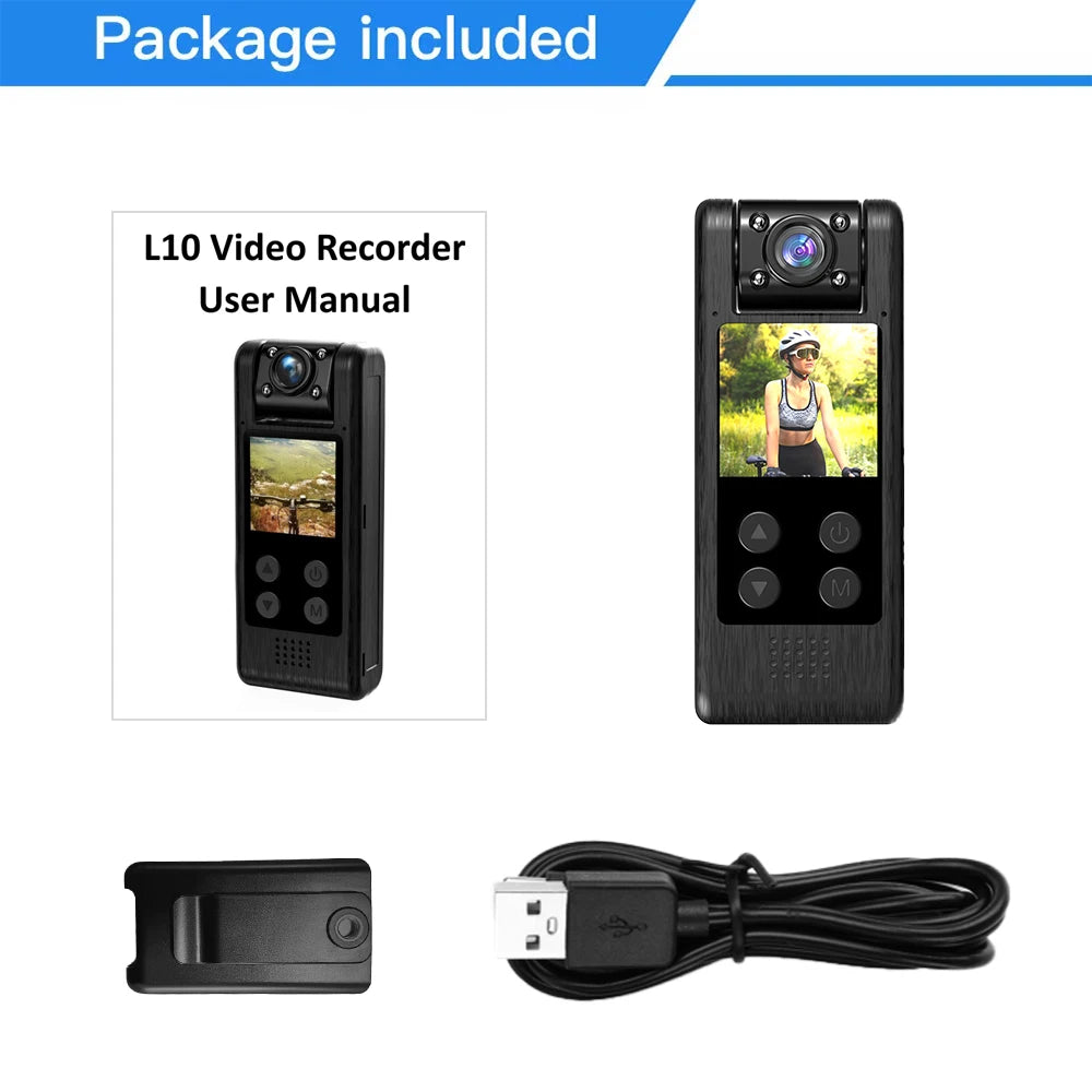 Ultra HD 4K Mini Camera WiFi Portable Small Digital Video Recorder Police BodyCam Infrared Night Vision Miniature Camcorder L10