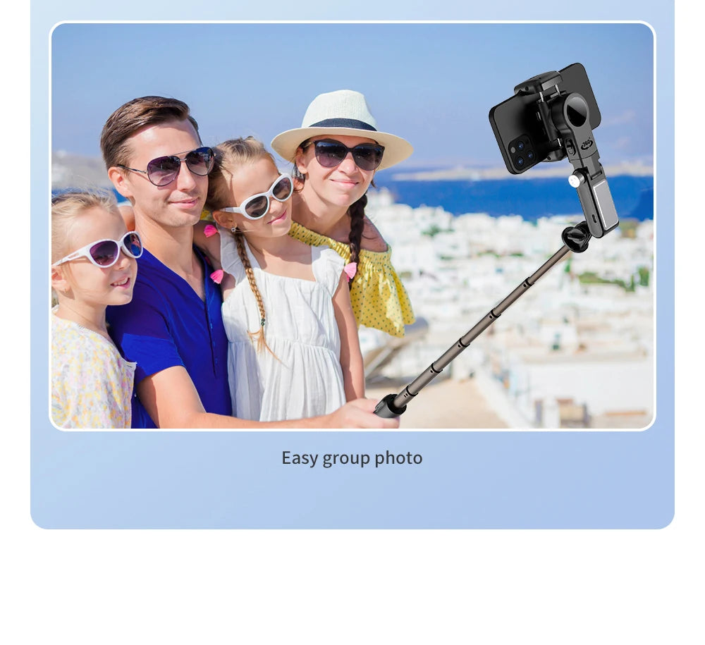 Q18 Desktop Following the shooting Mode Gimbal Stabilizer Selfie Stick Tripod with Fill Light for Smartphone