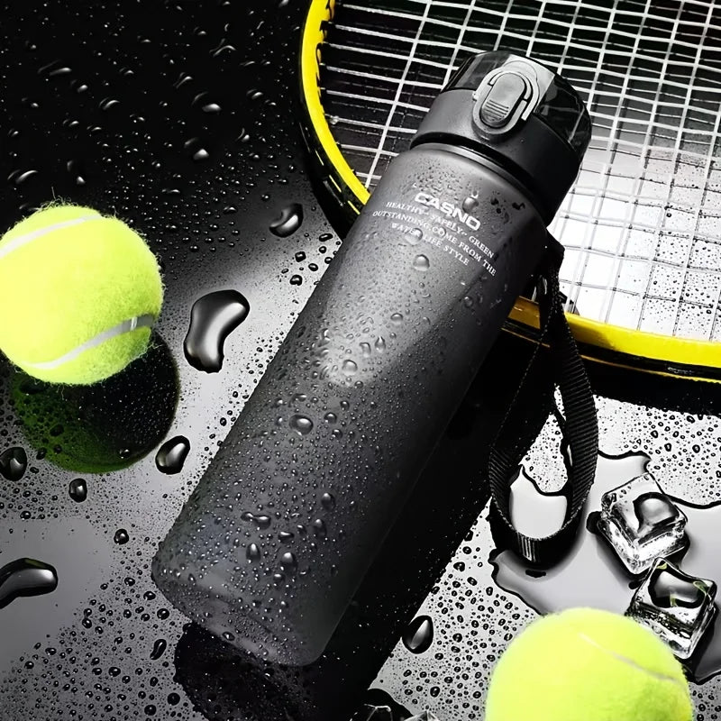 Durable water bottle with bounce cover, suitable for outdoor sports-very suitable for cycling, camping and running
