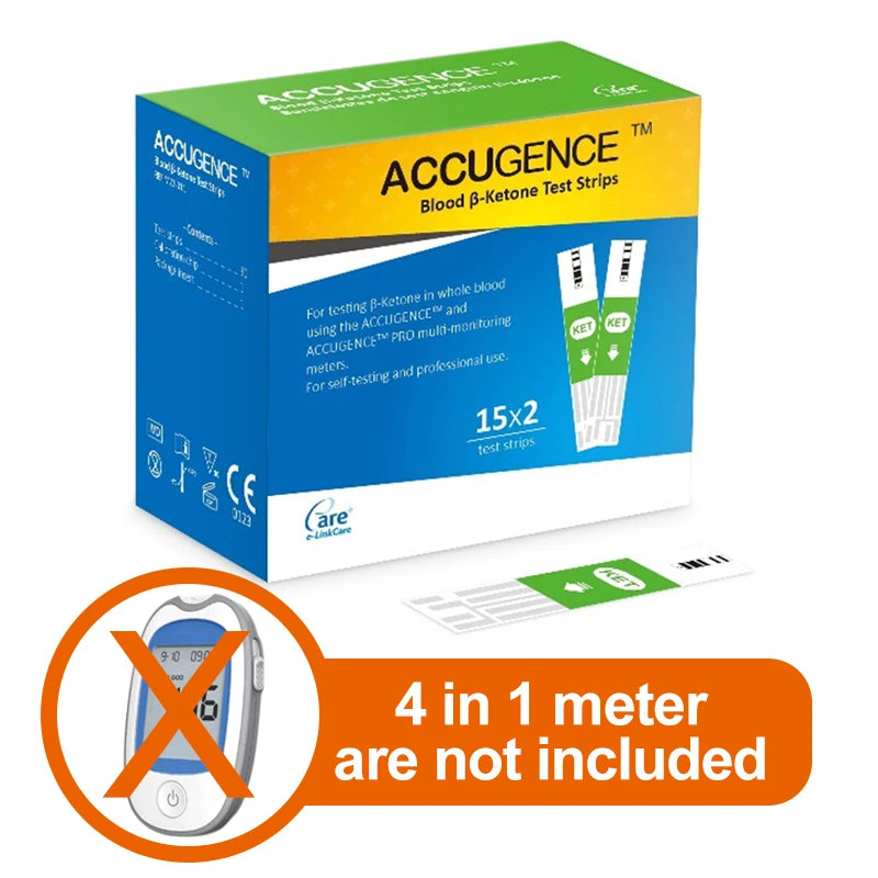 Fast Test Blood Ketone Meter Kit for Keto Diet with Ketone Monitor and Strips 30pc with Lancets Ketosis&Ketogenic Diet
