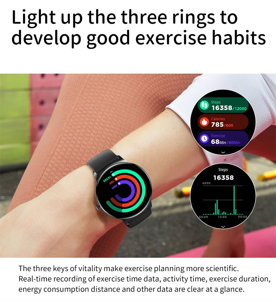 New Ultra Thin Smart Watch Women Screen Always Display Time Sports Bracelet Bluetooth Call Fashion Smartwatch