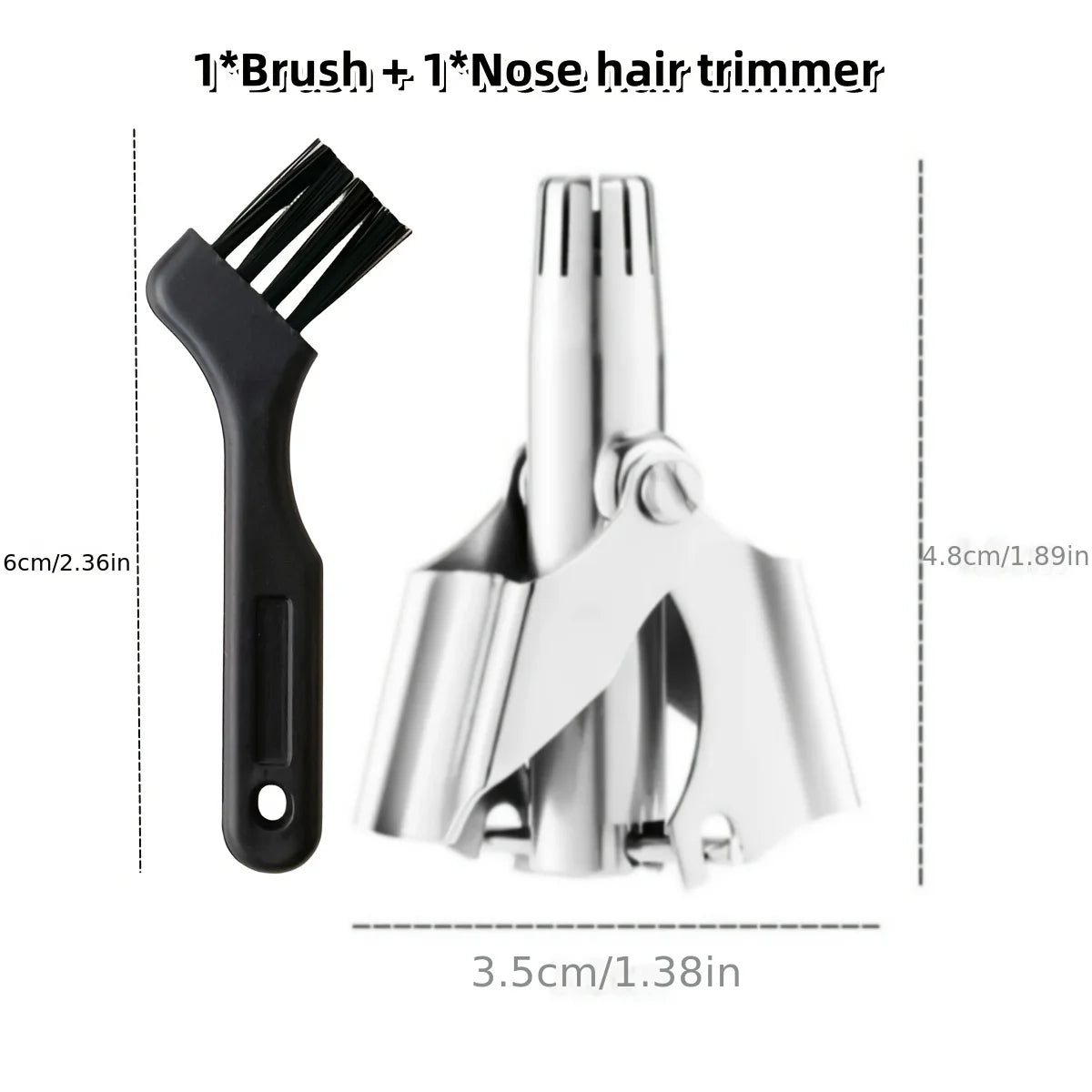 LISI Nose Hair Trimmer for Men Stainless Steel Manual Shaver Suitable for Nose Hair Razor Washable Portable Ear Hair Trimmer
