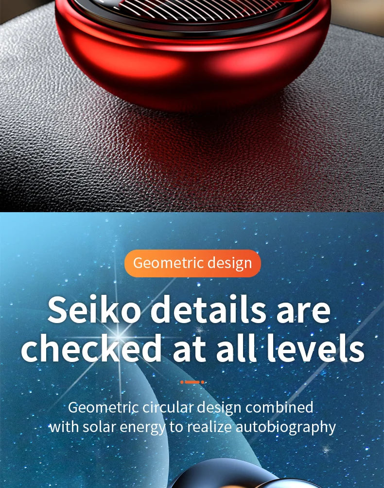 Car Air Freshener Solar Energy Air Purifier for Car Interior Autorotation Decoration Perfume Diffuser Interplanetary Suspension