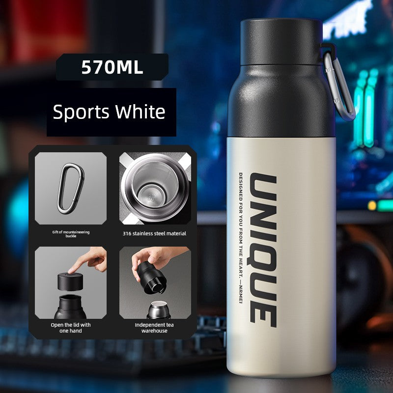 Vacuum Cup 2024 New Arrival Tea Water Separation Good-looking Tea Cup Men's Outdoor Tea Portable Quickly Open Stainless Steel Water Cup