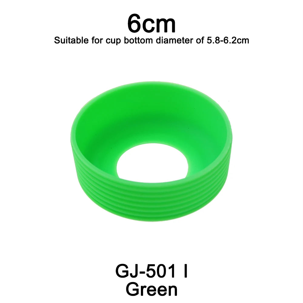 6cm 15 Colour Threaded Soft Silicone Cup Bottom Cover Wear Resistant Ring Sleeve Sheath Anti Slip Good Toughness
