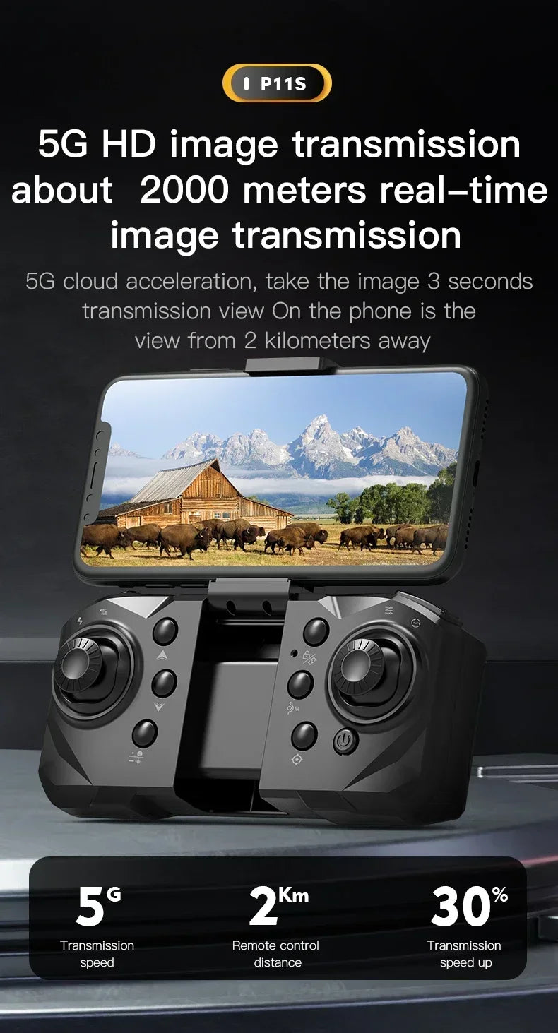VIVO P11 Max Drone 8K 5G GPS Professional HD Aerial Photography Dual Camera Obstacle Avoidance Brushless Quadrotor 1000M