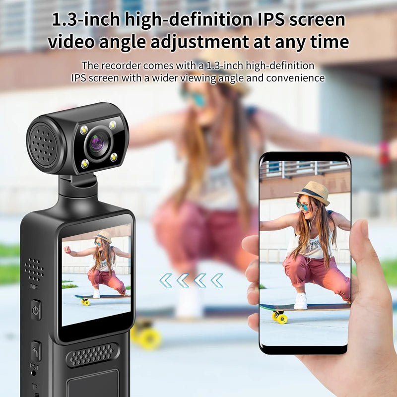 Xiaomi Handheld Pocket Camera 4K HD Camera 180° Rotating Convenient Back Clip Sports Camera Handheld Video Cycling Recorder