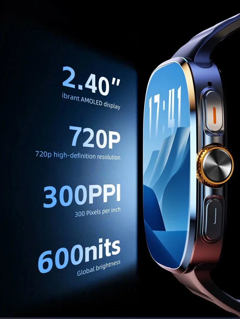 2025 M99 5G Smart Watch: Android 10.0, 9MP Rotary Camera, 256GB Storage, GPS/NFC, 1.95" AMOLED Screen