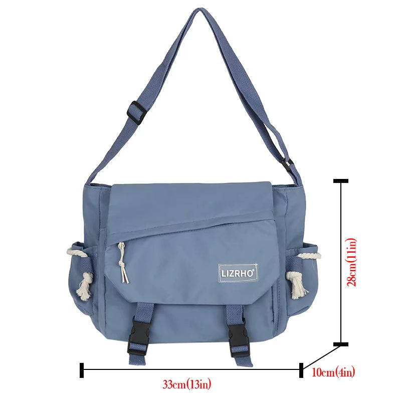 Women's Nylon Handheld One Shoulder Versatile Large Capacity Crossbody Bag Retro Work Travel