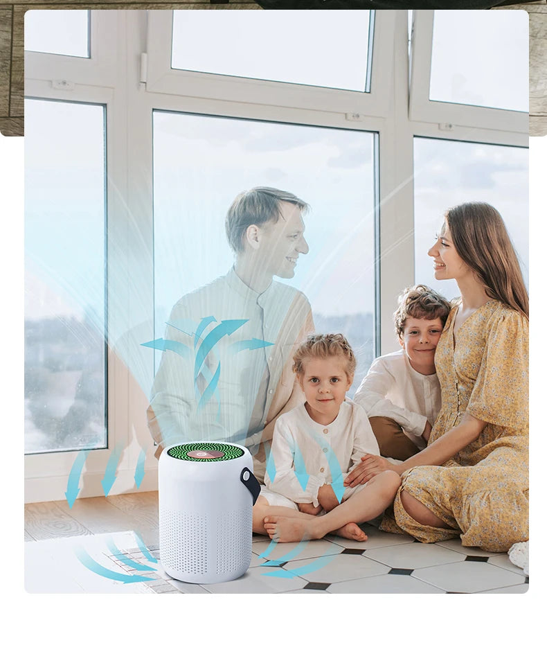 AP07 Air Purifier USB Negative Ions Generator Remover Formaldehyde for Home Portable Air Cleaner Perfume for Desktop Office