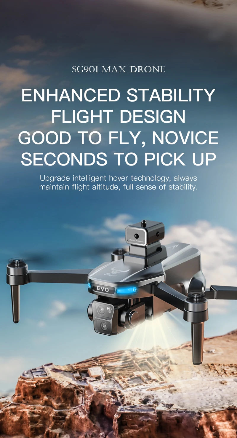 New SG901 MAX GPS Drone Professional 8K Camera Aerial FPV Brush Avoiding Obstacle with Large Screen Remote Control Folding Drone
