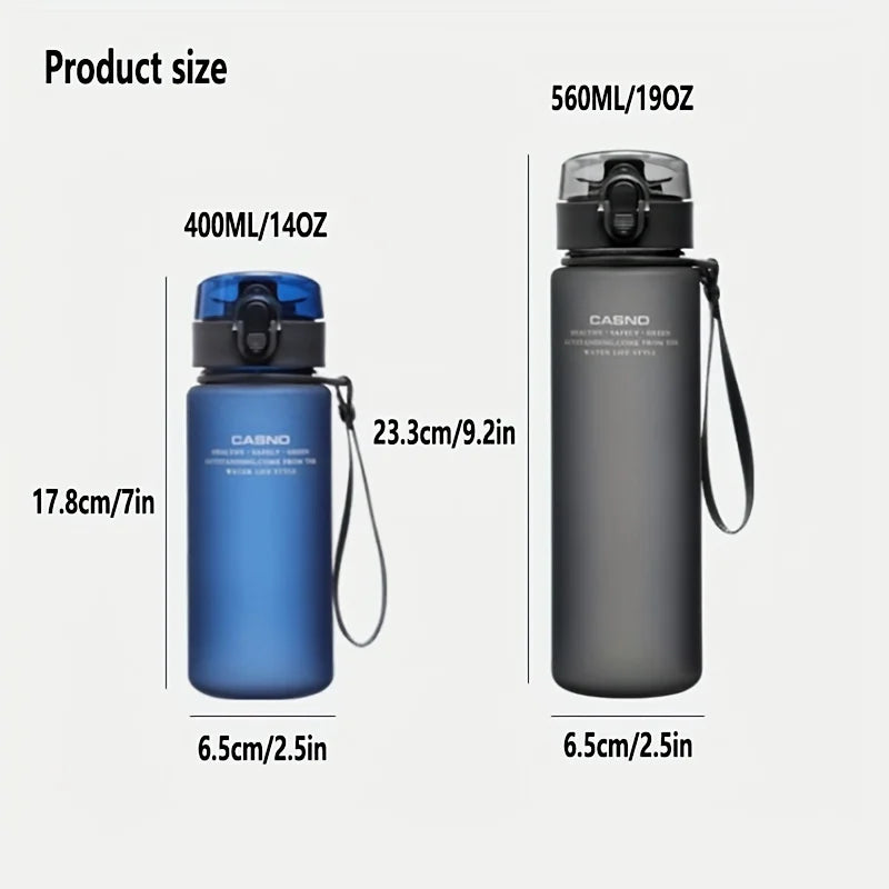 Durable water bottle with bounce cover, suitable for outdoor sports-very suitable for cycling, camping and running