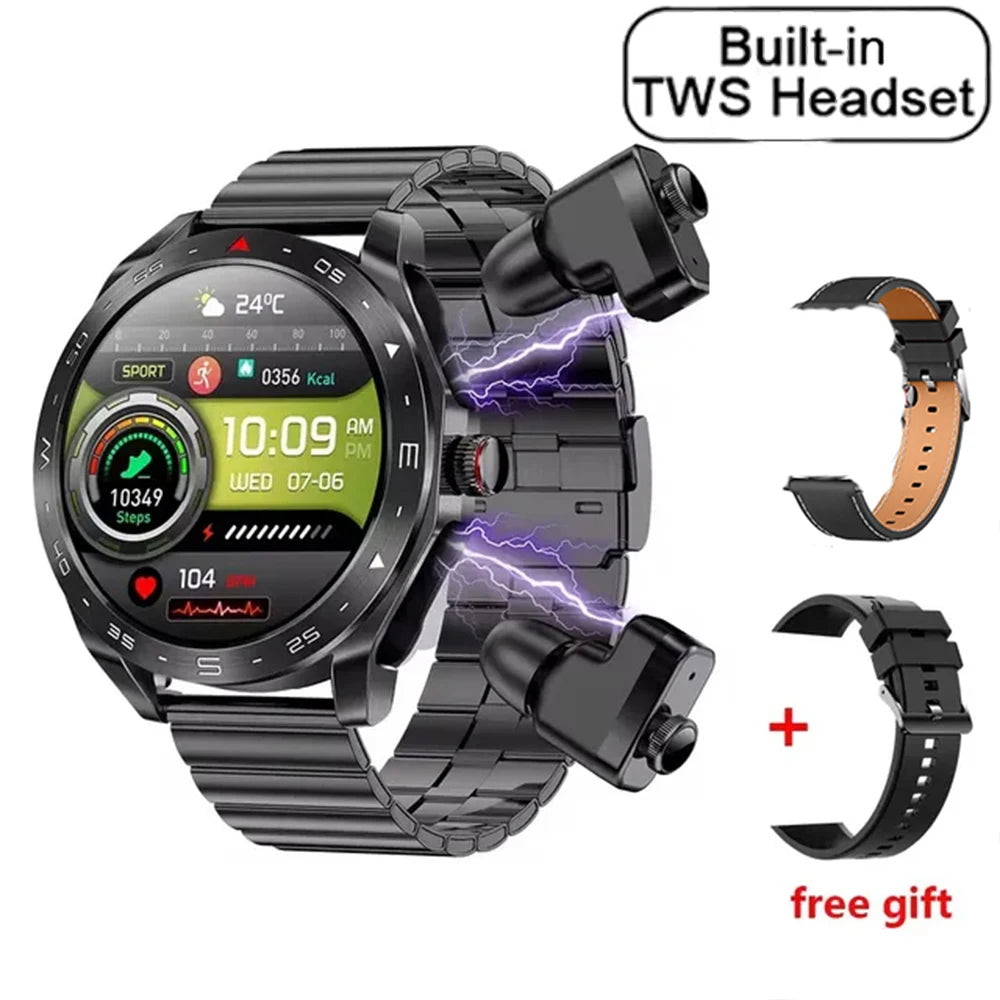 2024 TWS 2-in-1 Bluetooth Earphones Smart Watch Bluetooth Call GPS Motion Trajectory HIFI 9D Sound Quality Smartwatch