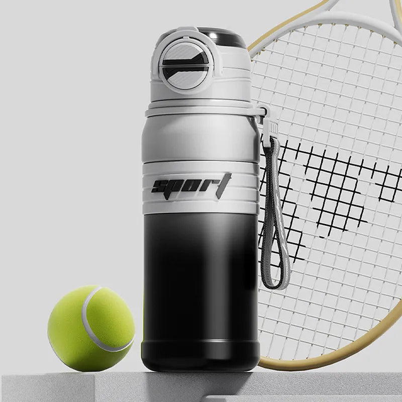 680ml Double Stainless Steel Sport Vacuum Flask With Straw Coffee Tea Thermos Mug Gym Fitness Thermal Bottle Travel Tumbler