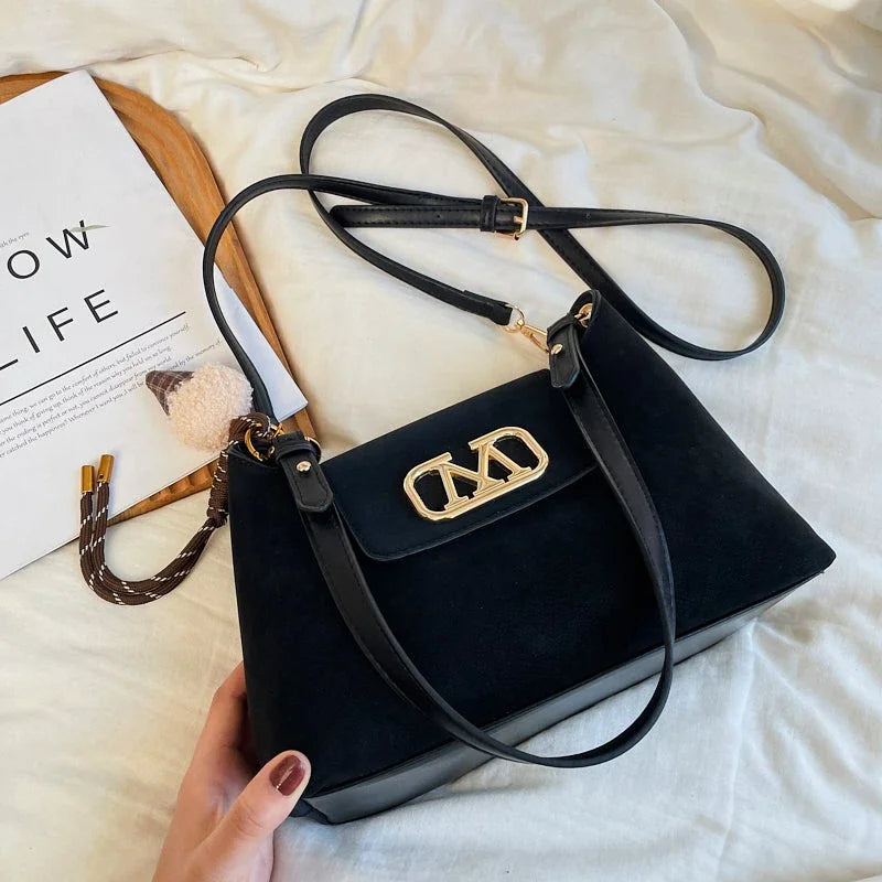 High-Quality Leather Shoulder Bag for Ladies, Women's Handbag by Famous Designer, Popular Classic Tote Elegant Style