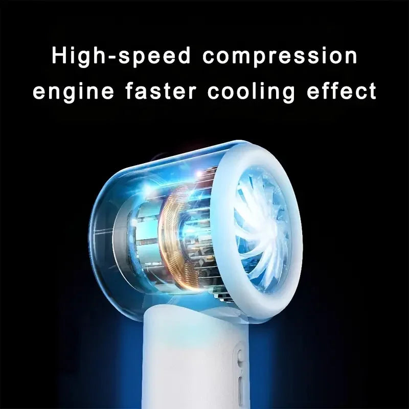 Handheld Fan Mini Cooling fan Rechargeable 100-level High Speed Turbo Fan Outdoor Camping Travel Portable Hand Electric fan