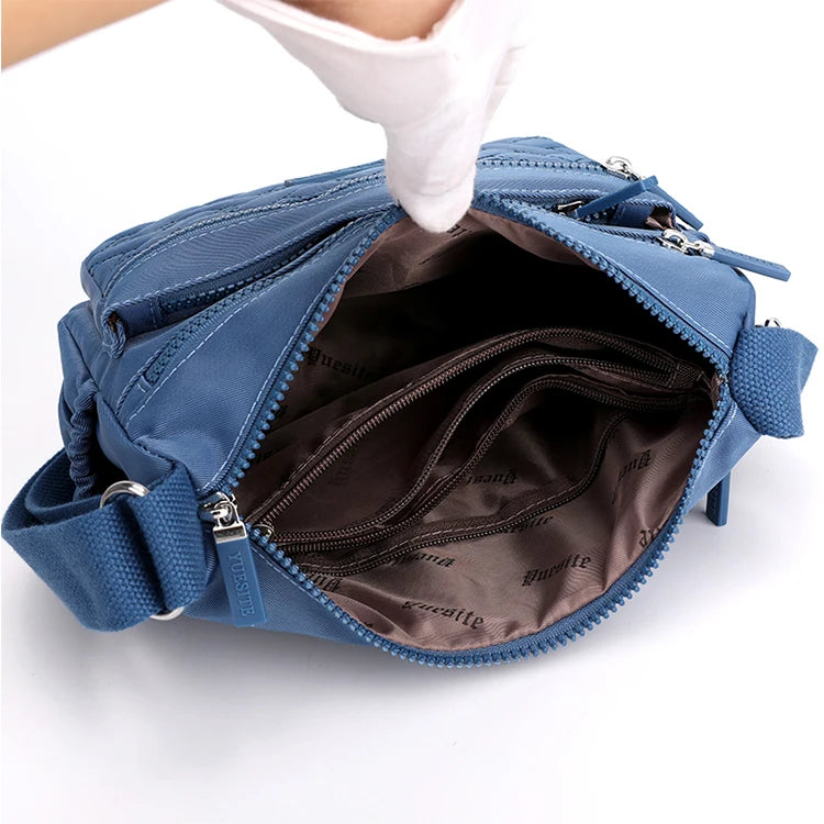 Ladies' Shoulder Bag - Adjustable Shoulder Strap, Zipper Closure