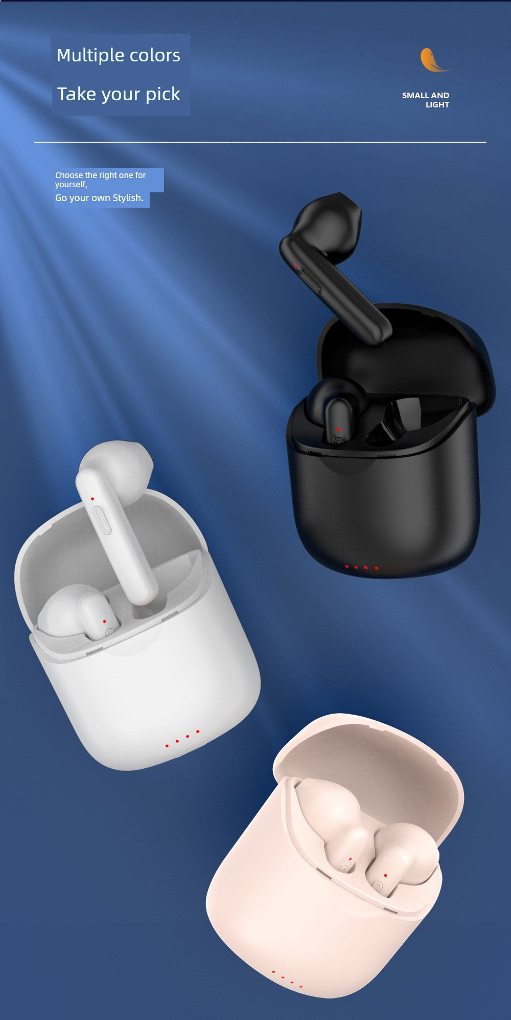 Anti-False Touch Bluetooth Headset Button Switch 2025 New Arrival Type-C Charging Noise Reduction Portable Sports Long Battery Life
