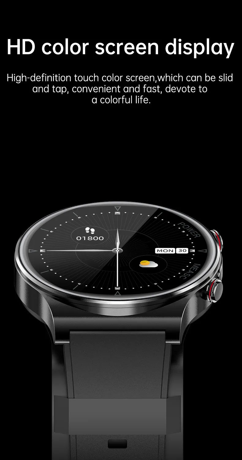 P70 Smart Watch Air Pressure Pump Blood Pressure Medical Grade ECG+PPG Heart Rate Blood Pressure Measurement Elder Health Watch