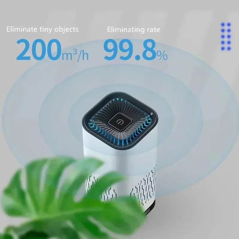 Air Purifiers Small Portable Hepa Filter Air Purifier Home Remove Smoke Odor Formaldehy for Car Bedroom Small Air Purifier