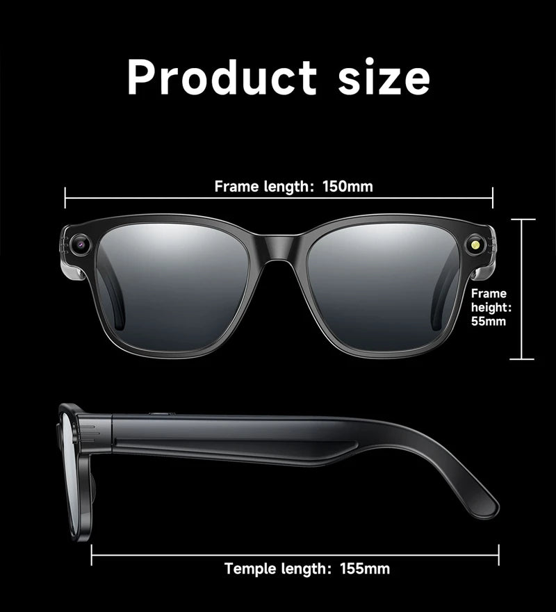 Xiaomi AI Smart Glasses 8-megapixel Camera Mini Camera Bluetooth Call Sunglasses Shooting Audio Listening Music Camera Glasses