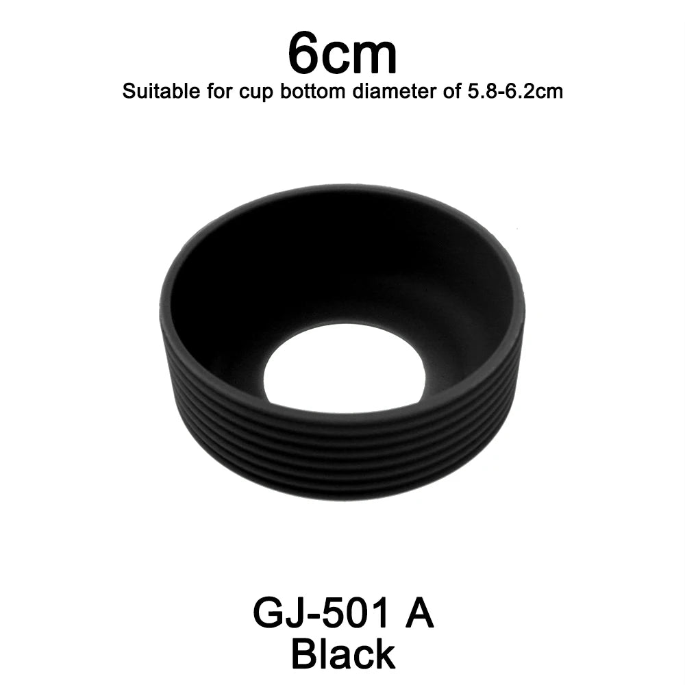 6cm 15 Colour Threaded Soft Silicone Cup Bottom Cover Wear Resistant Ring Sleeve Sheath Anti Slip Good Toughness