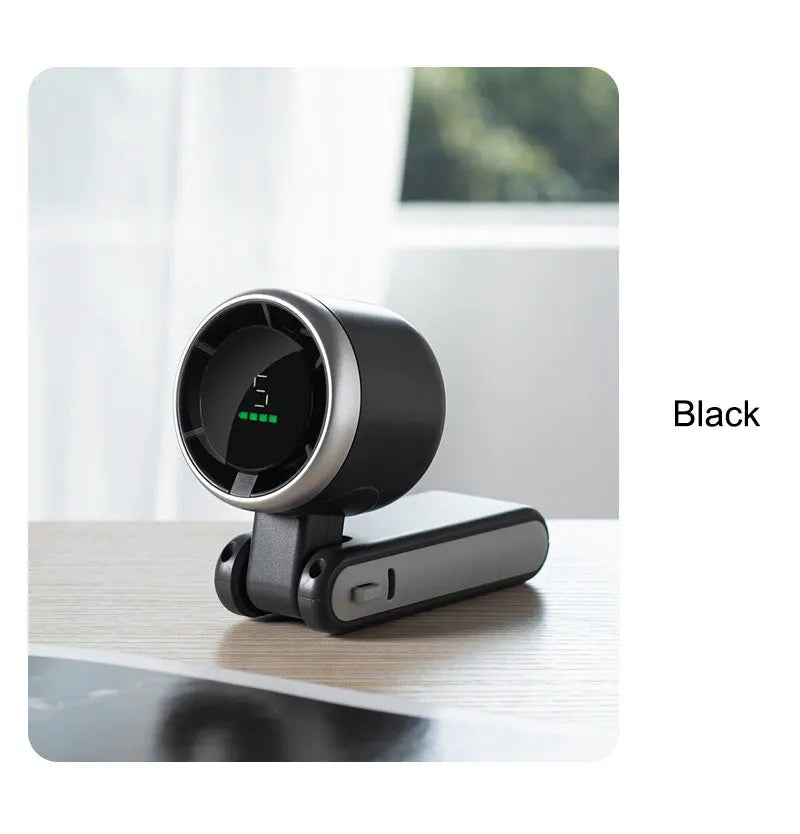 Handheld Mini Fan Small Pocket Electric Adjustable Turbo Low Noise Outdoor Office Camping Fan Rechargeable 5 Speed Air Cooler