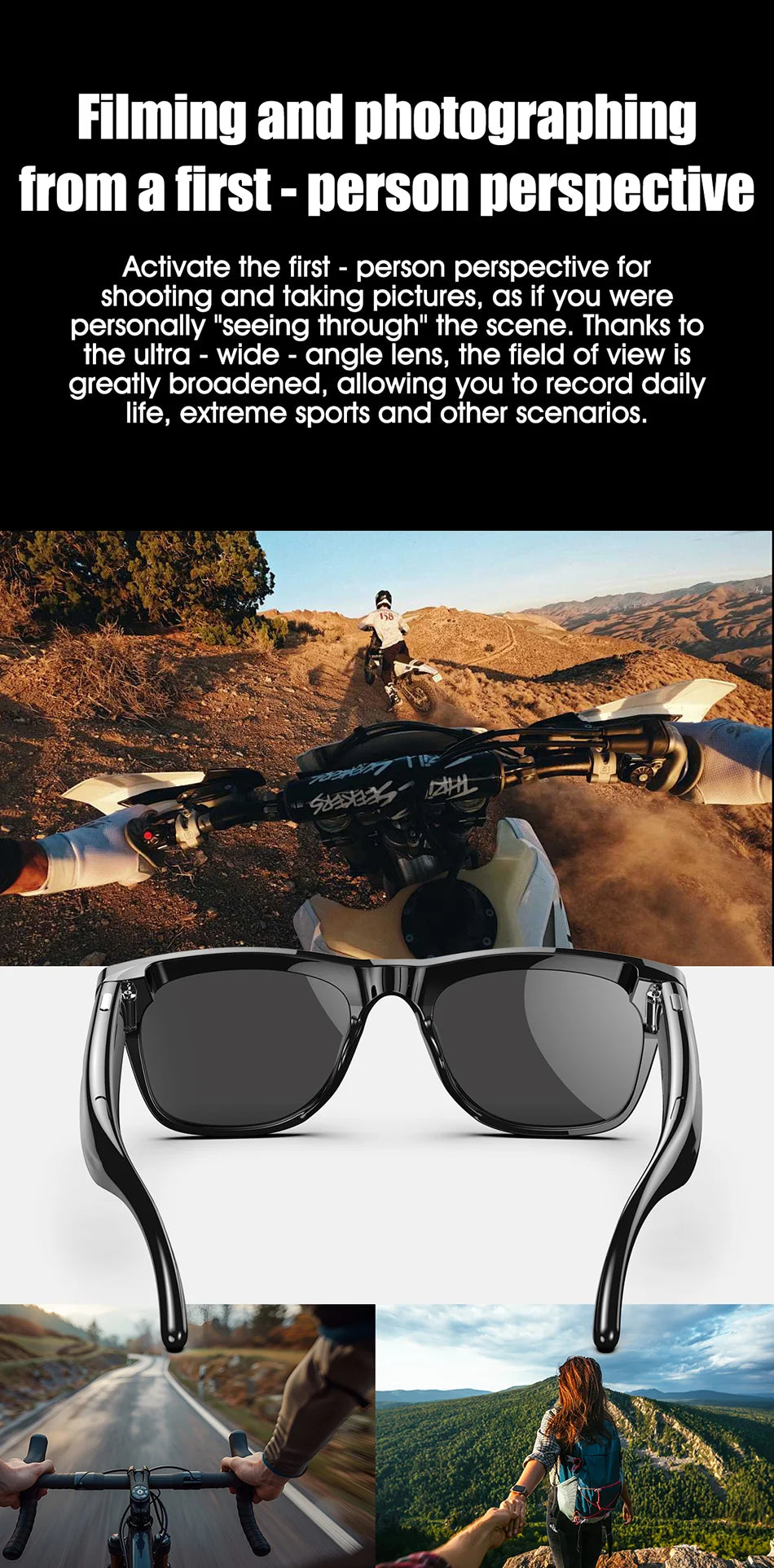 2025 Classic AI Smart Glasses 100MP Camera Waterproof Bluetooth Call Playing Music Sports Glasses Identify Pictures Use ChatGPT
