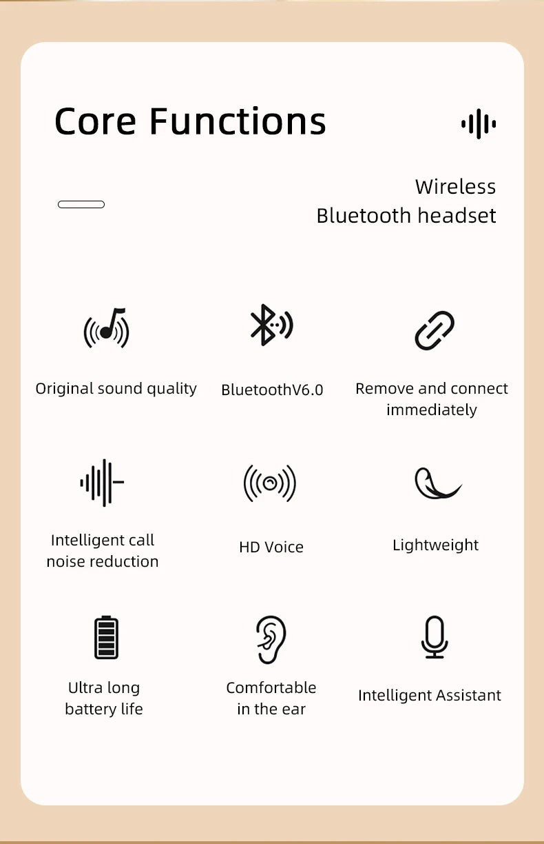 Monster MQT39 Wireless Bluetooth 6.0 Earphones TWS Hifi Stereo Headphones Noise Reduction Gaming Earbuds Sports Headset With Mic