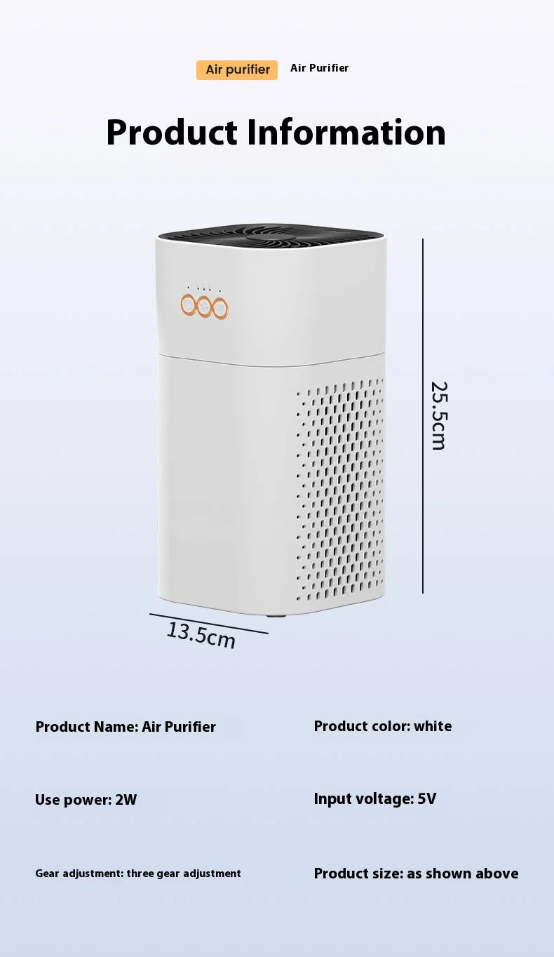 Xiaomi Youpin Air Purifier HEPA Filter Negative Ion Remove Second-hand Smoke PM2.5 for Allergies Smokers Air Cleaner Bedroom