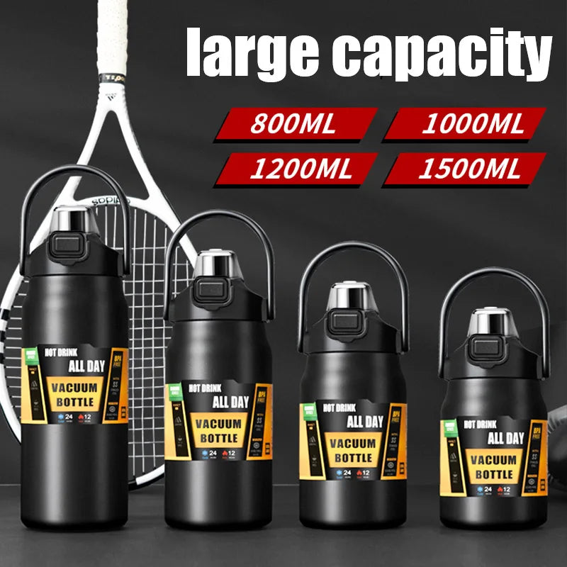 1500ML Stainless Steel Thermo Bottle Portable Thermos Large Capacity