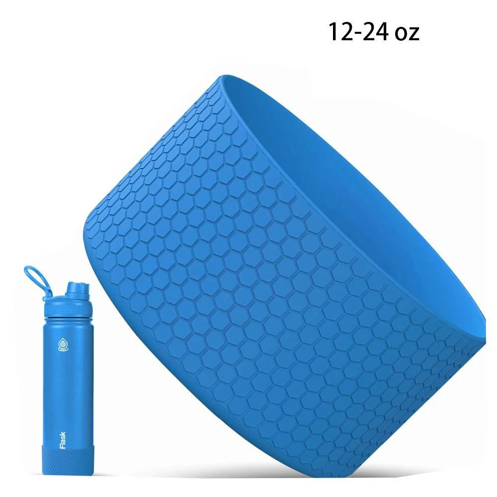 For Aquaflash HydroFlask And More 12-40 oz Anti-Slip Bottle Bottom Sleeve Cover Hexagon Texture Water Bottle Pad Protective Case
