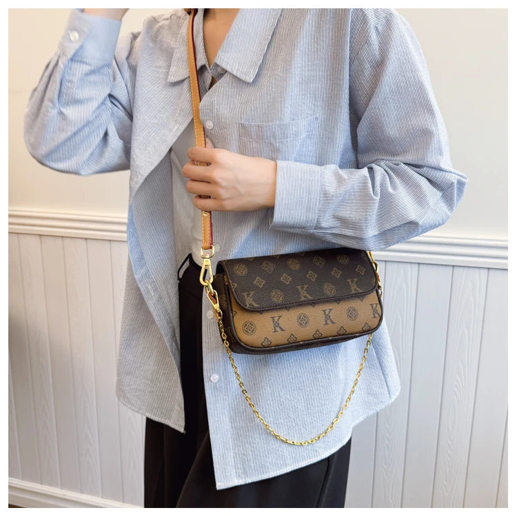 Classic Elegant Ladies Shoulder Bag Luxury Leather Handbag Designer Crossbody Purse Women's Tote Fashion Stylish Gift