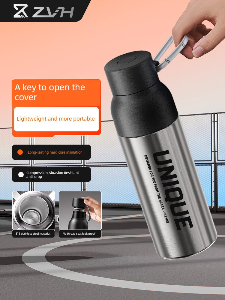 Vacuum Cup 2024 New Arrival Tea Water Separation Good-looking Tea Cup Men's Outdoor Tea Portable Quickly Open Stainless Steel Water Cup