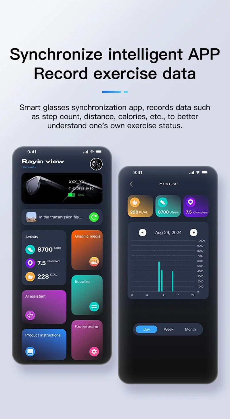 Xiaomi GS380 Smart Glasses With Camera 200W Pixels Auto Colour Change Lens Bluetooth Glasses Listen to music Shooting Sunglasses