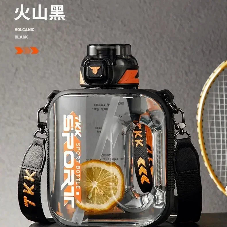 Big Capacity Sports Bottle New Tritan Water Kettle Drink Bottles Outdoor Fitness Space Cup GYM Kettle BPA FREE 1L/1.6L/2L