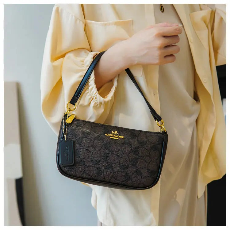 Ladies Classic Geometry Pattern Multifunctional Crossbody Bag 2025 Women's Handbag Fashionable Printed Shoulder Bag PU Leather
