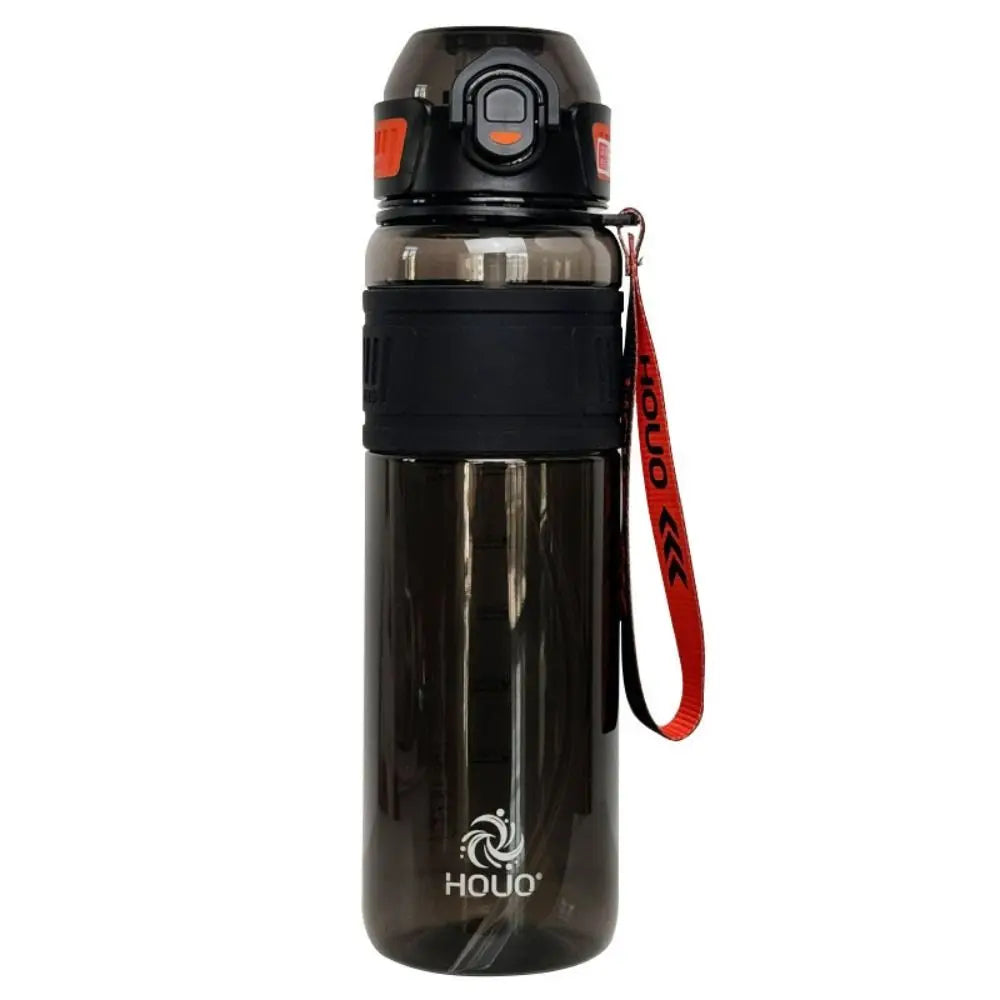 PC 1 Liter Sports Water Bottle Leak Proof Large Capacity Colorful Plastic Cup Silicone Cup Holder Portable Handle