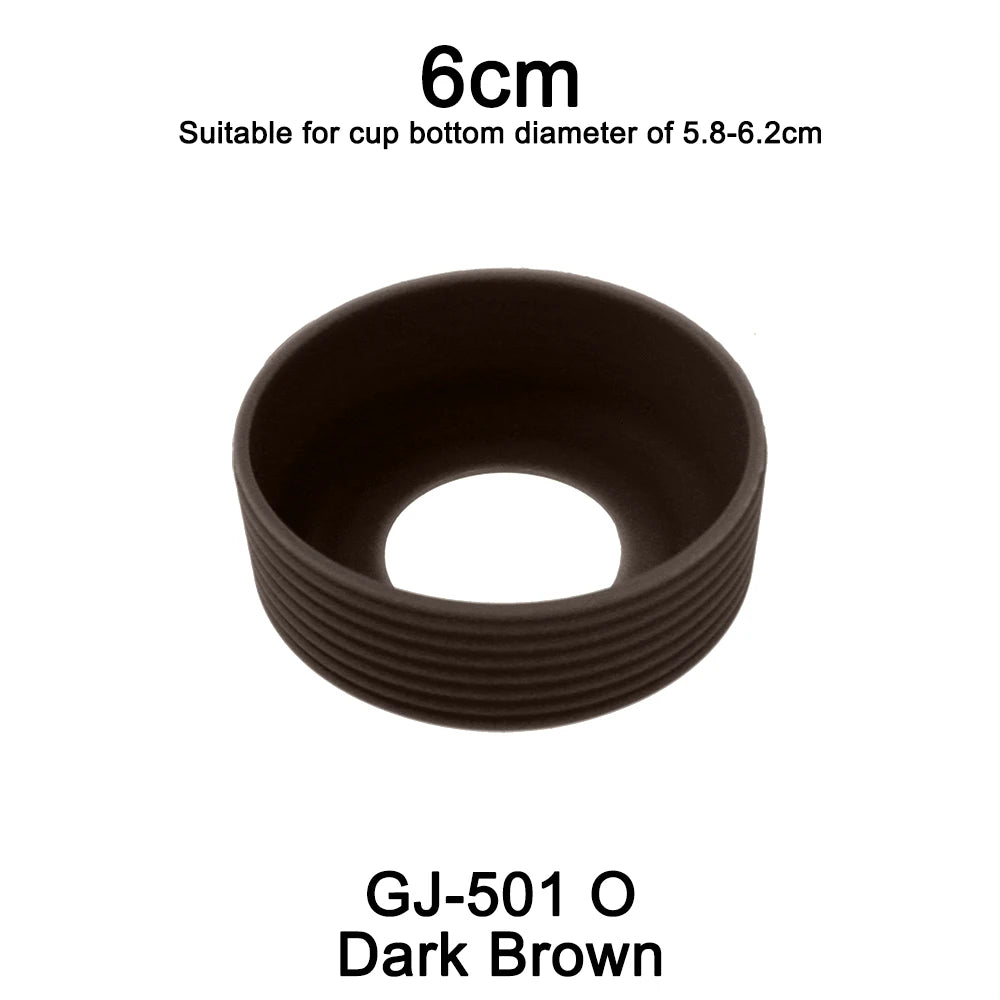 6cm 15 Colour Threaded Soft Silicone Cup Bottom Cover Wear Resistant Ring Sleeve Sheath Anti Slip Good Toughness